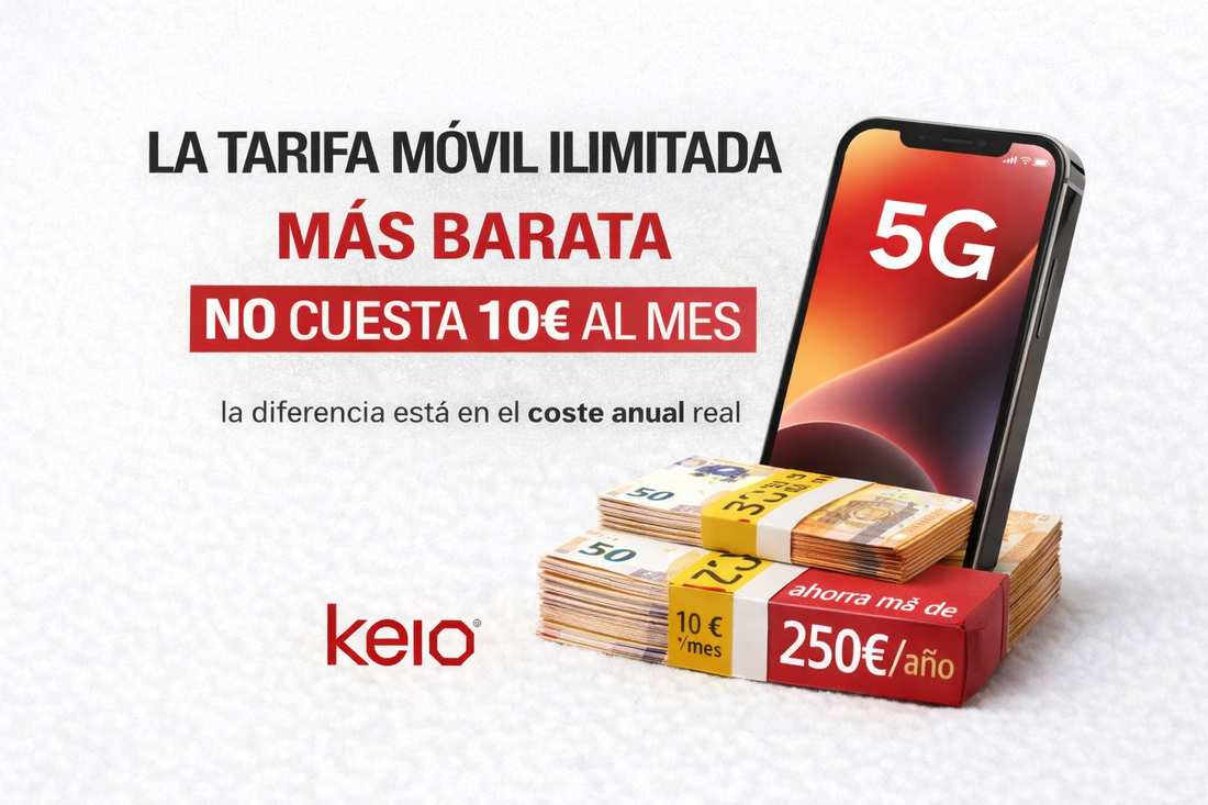 La tarifa móvil ilimitada más barata no cuesta 10€ al mes