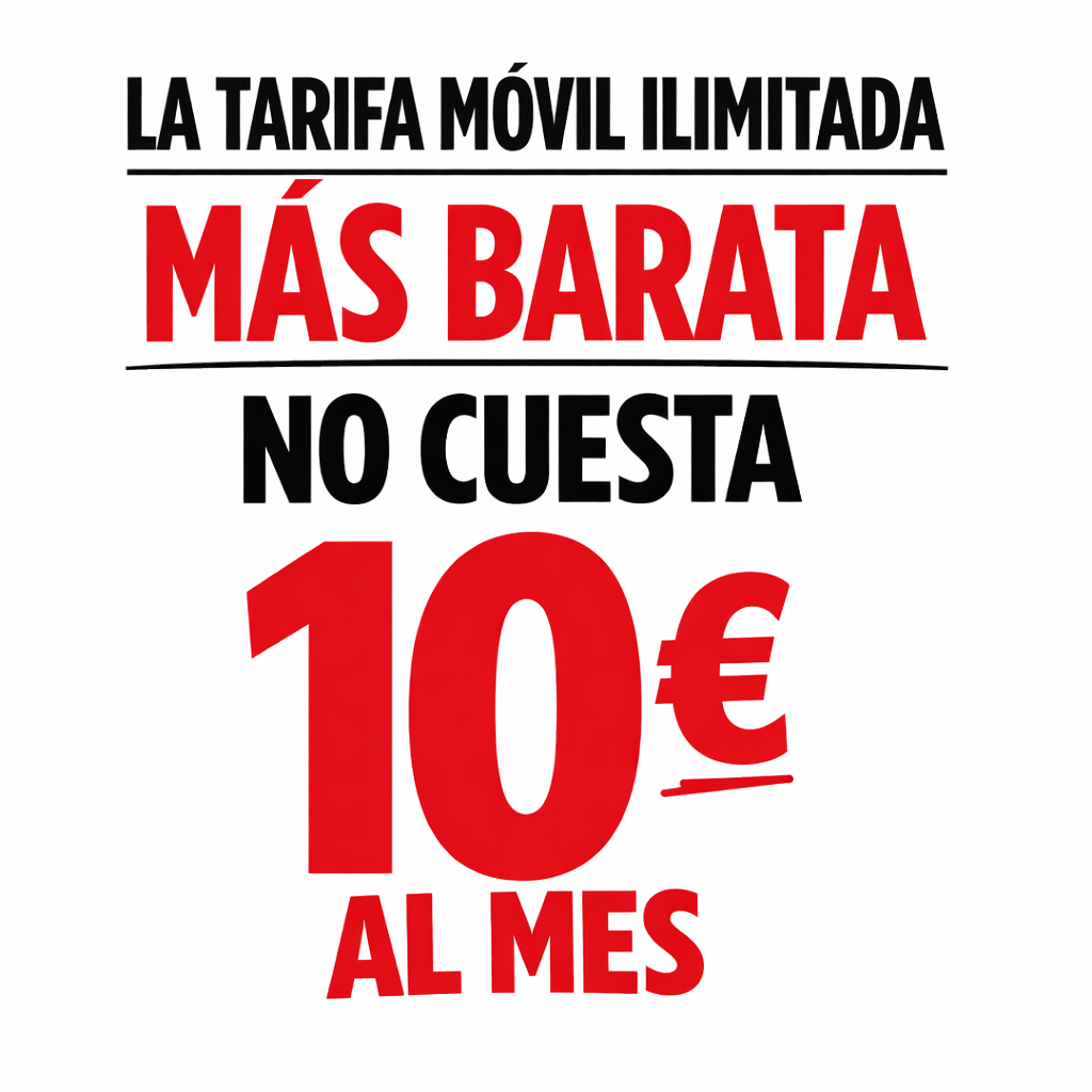 La tarifa móvil ilimitada más barata de España no cuesta 10 € al mes