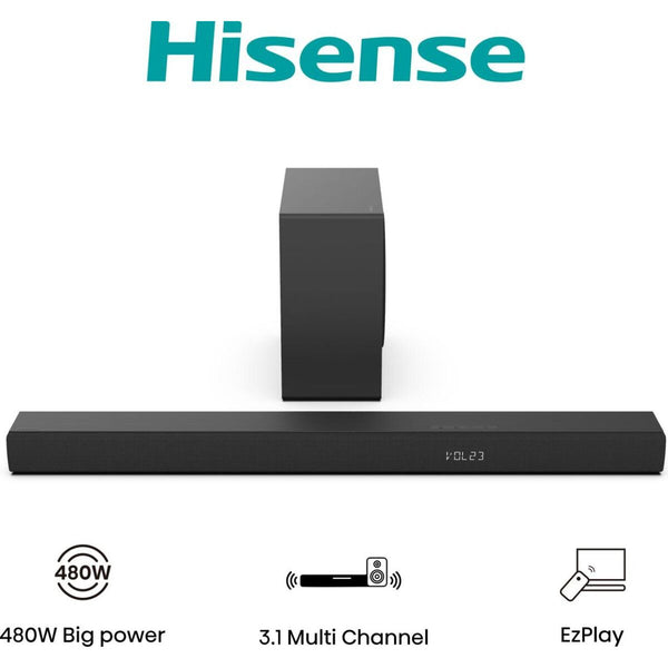 Barra de Sonido Hisense HS3100     480W Negro 480 W